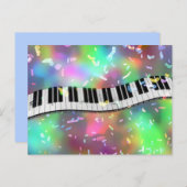 Regenbogenpiano Postkarte (Vorne/Hinten)