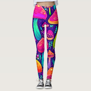 Regenbogenpilz: Cartoon-Traum Leggings