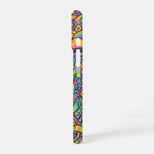 Regenbogenpilze von Natasha Us iPhone 16 Hülle (Linke Seite)