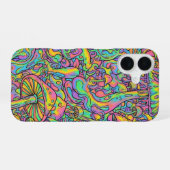 Regenbogenpilze von Natasha Us iPhone 16 Hülle (Rückseite (Horizontal))