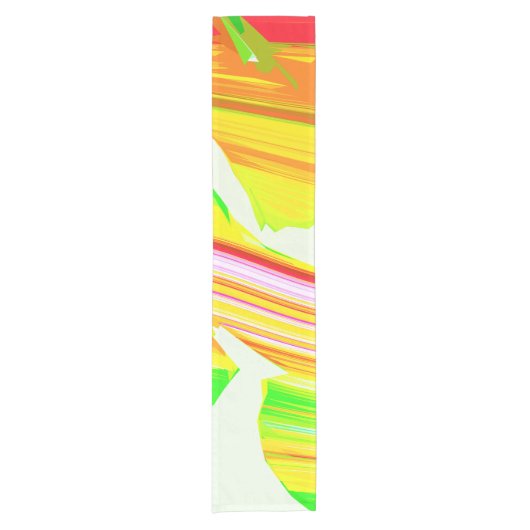 Regenbogenpinsel Kurzer Tischläufer (Vorderseite)