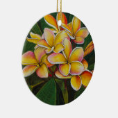RegenbogenPlumeria Keramik Ornament (Rechts)