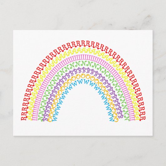 Regenbogenpostkarte Postkarte (Vorderseite)