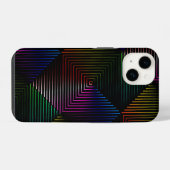 Regenbogenprisma auf Schwarz iPhone Hülle (Rückseite (Horizontal))