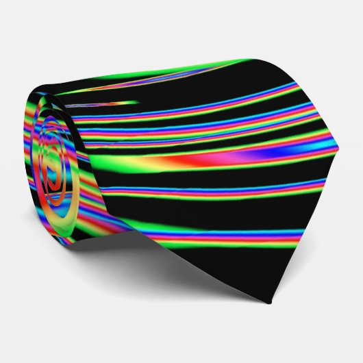 Regenbogenpsychedelie 2 Krawatte (Gerollt)