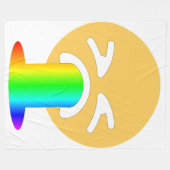 Regenbogenpuke Emoji-Decke Fleecedecke (Vorderseite (Horizontal))