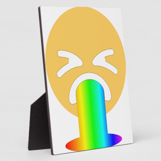 Regenbogenpuppe Emoji Fotoplatte (Seite)