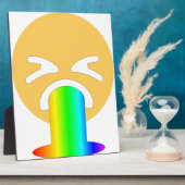 Regenbogenpuppe Emoji Fotoplatte (Seite)