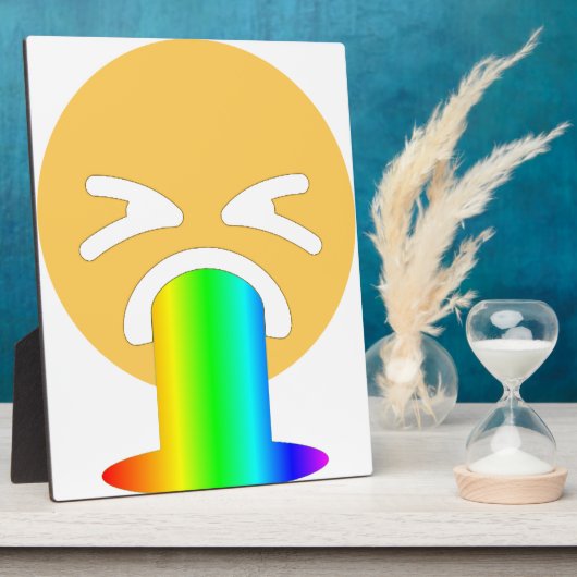 Regenbogenpuppe Emoji Fotoplatte (Seite)