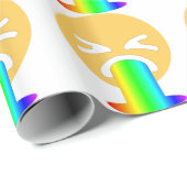 Regenbogenpuppe Emoji Geschenkpapier (Rolleneckpunkt)