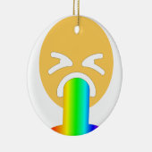 Regenbogenpuppe Emoji Keramik Ornament (Rechts)