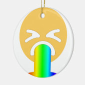 Regenbogenpuppe Emoji Keramik Ornament (Links)