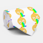 Regenbogenpuppe Emoji Krawatte (Gerollt)