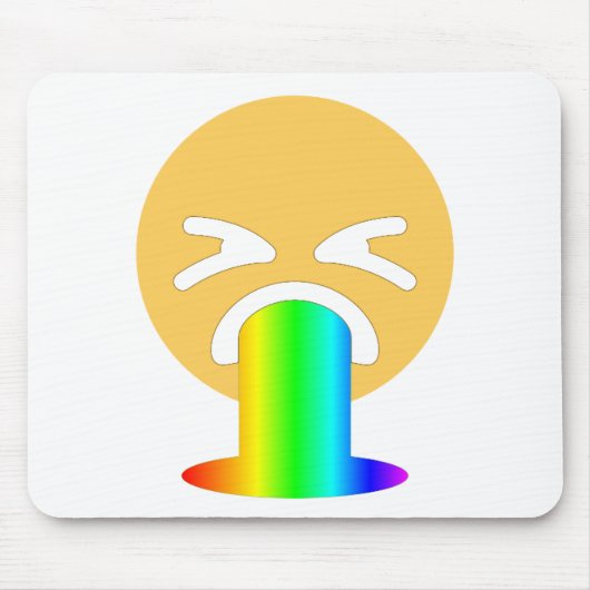 Regenbogenpuppe Emoji Mousepad (Vorne)