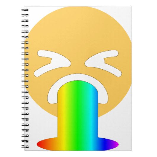 Regenbogenpuppe Emoji Notizblock (Vorderseite)
