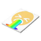 Regenbogenpuppe Emoji Notizblock (Rotiert)