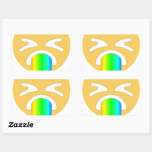 Regenbogenpuppe Emoji Rechteckiger Aufkleber (Blatt)