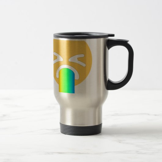Regenbogenpuppe Emoji Reisebecher (Rechts)