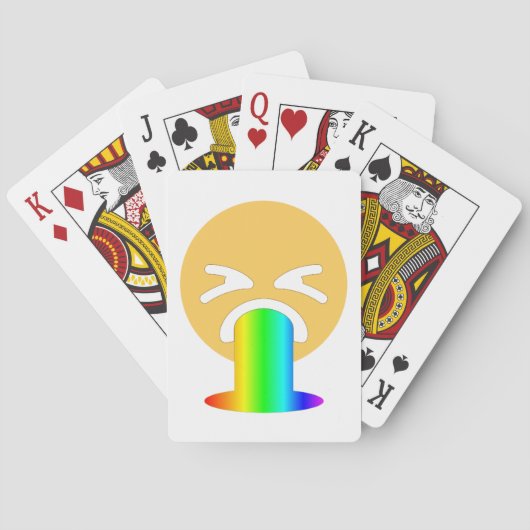Regenbogenpuppe Emoji Spielkarten (Rückseite)