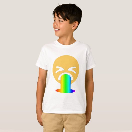 Regenbogenpuppe Emoji T-Shirt (Vorne ganz)