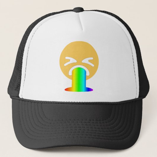 Regenbogenpuppe Emoji Truckerkappe (Vorderseite)