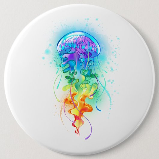Regenbogenqualle Button (Vorderseite)