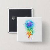 Regenbogenqualle Button (Vorne & Hinten)