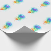 Regenbogenqualle Geschenkpapier (Ecke)