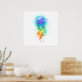 Regenbogenqualle Poster (Küche)