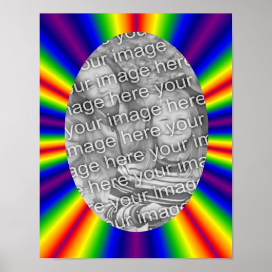 Regenbogenrahmen erstellen Ihr eigenes Foto Poster (Vorne)