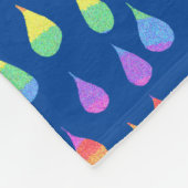 Regenbogenreain Drops Reiki Chakra Blanket Fleecedecke (Ecke)