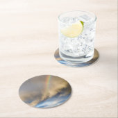 Regenbogenrebellion Runder Pappuntersetzer (Vor Ort)