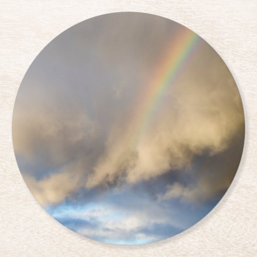 Regenbogenrebellion Runder Pappuntersetzer (Vorderseite)