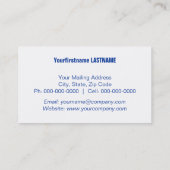 Regenbogenreflektion Visitenkarte (Rückseite)