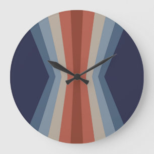 Regenbogenreflexion im Retro-Stil Große Wanduhr
