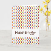 Regenbogenregen fallen | Alles Gute zum Geburtstag Karte (Gelbe Blume)