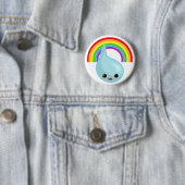 Regenbogenregenschirm-Tropfenregen Button (Beispiel)