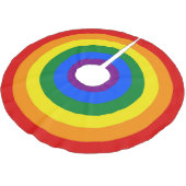 Regenbogenringe Polyester Weihnachtsbaumdecke (Schrägansicht)