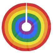 Regenbogenringe Polyester Weihnachtsbaumdecke (Vorderseite)