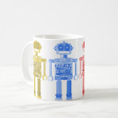 Regenbogenroboter muh kaffeetasse (Vorderseite Links)