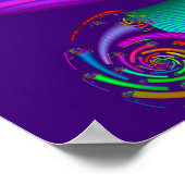 Regenbogenrohre Spirale Poster (Ecke)
