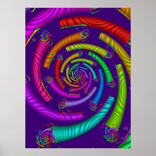 Regenbogenrohre Spirale Poster (Vorne)