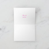 Regenbogenrolleblatt-Damasthochzeit danken Ihnen Dankeskarte (Innenseite)