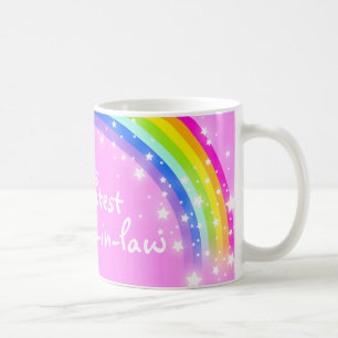 "Regenbogenrosa-Tasse der beststen" Schwägerin de Kaffeetasse