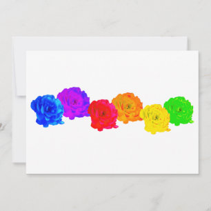 Regenbogenrosen Einladung