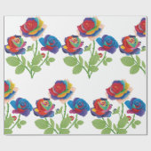 Regenbogenrosen Geschenkpapier (Flach)