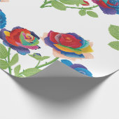 Regenbogenrosen Geschenkpapier (Ecke)