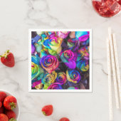 Regenbogenrosen Serviette (Beispiel)