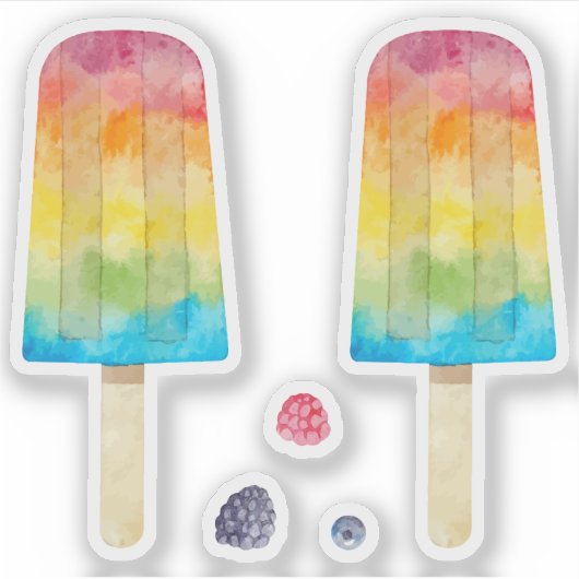 Regenbogensaftfledermaus Set Aufkleber (Vorderseite)