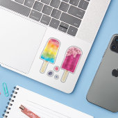 Regenbogensaftfledermaus Set Aufkleber (Laptop mit iPhone)